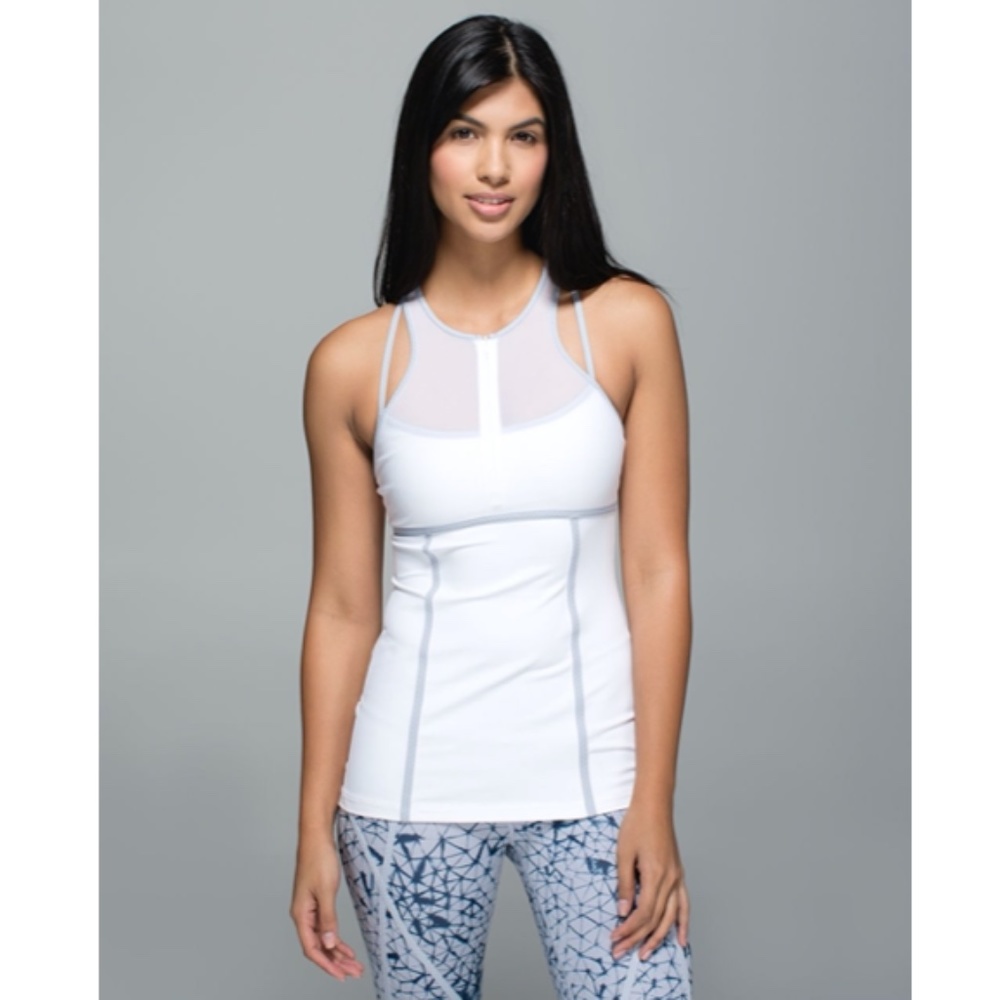 Lululemon Pedal Pace Tank in white - size 4